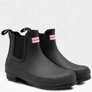 Hunter Women's Original Chelsea Rain Boots Black Size 6